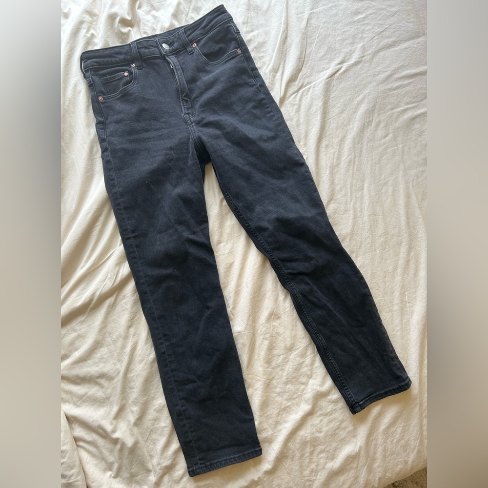 H&M Vintage Slim Jeans in Faded Black